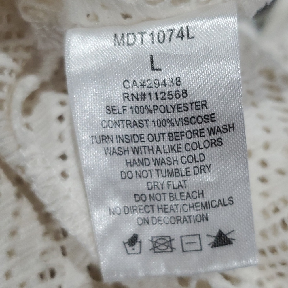 Miss me cold shoulder embroidered lace top - Picture 6 of 6